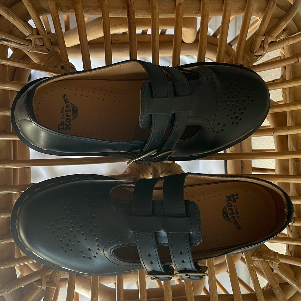 Dr. Martens Black Leather Mary Jane Flats